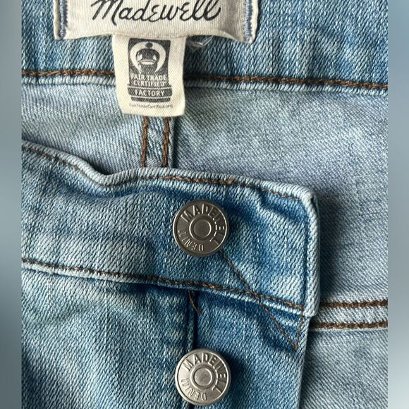 Madewell High Rise High Waist  Light Rinse Button Front  Skinny Jeans sz 31 - Picture 12 of 13